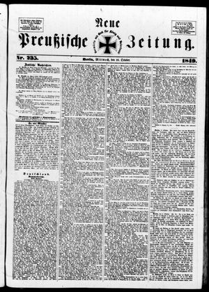 Neue preußische Zeitung vom 10.10.1849
