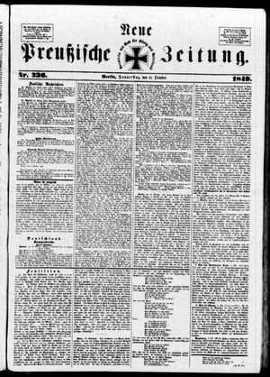 Neue preußische Zeitung vom 11.10.1849