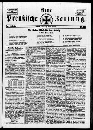 Neue preußische Zeitung vom 16.10.1849