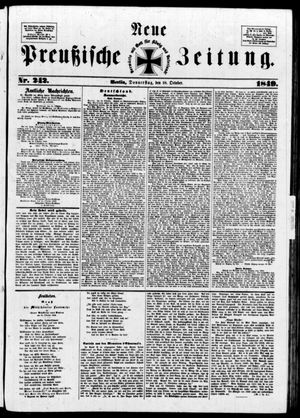 Neue preußische Zeitung vom 18.10.1849