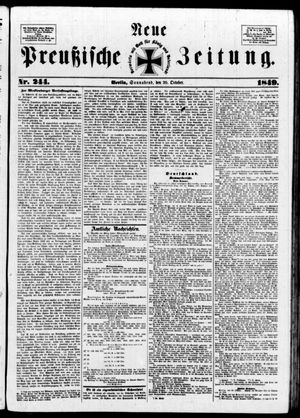 Neue preußische Zeitung vom 20.10.1849