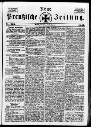 Neue preußische Zeitung vom 21.10.1849