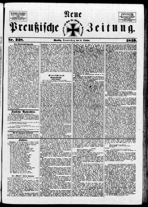 Neue preußische Zeitung vom 25.10.1849
