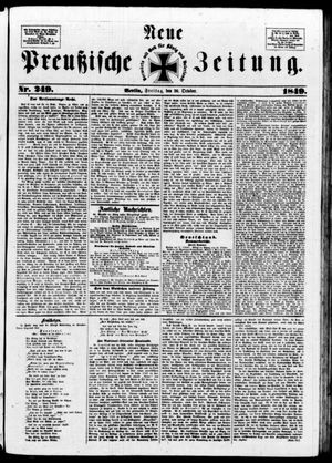 Neue preußische Zeitung vom 26.10.1849