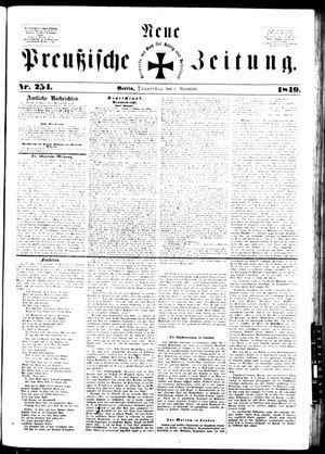 Neue preußische Zeitung vom 01.11.1849