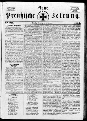 Neue preußische Zeitung vom 04.11.1849