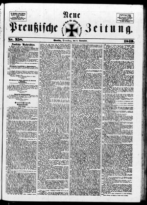 Neue preußische Zeitung vom 06.11.1849