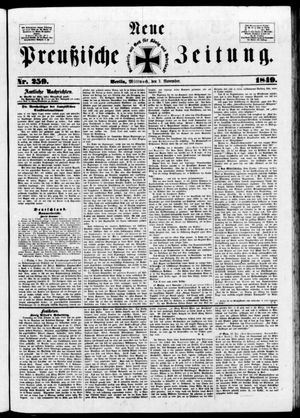 Neue preußische Zeitung vom 07.11.1849