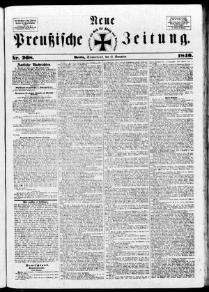Neue preußische Zeitung vom 17.11.1849