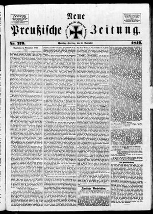 Neue preußische Zeitung vom 30.11.1849