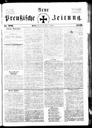 Neue preußische Zeitung vom 01.12.1849