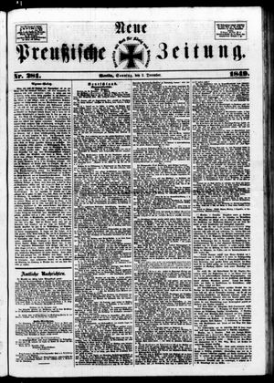 Neue preußische Zeitung vom 02.12.1849