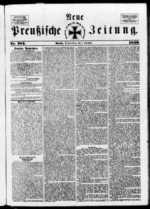 Neue preußische Zeitung vom 06.12.1849