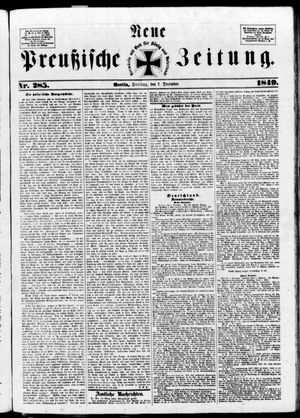 Neue preußische Zeitung vom 07.12.1849