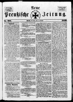 Neue preußische Zeitung vom 11.12.1849