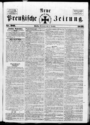 Neue preußische Zeitung vom 12.12.1849