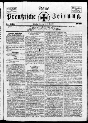 Neue preußische Zeitung vom 18.12.1849