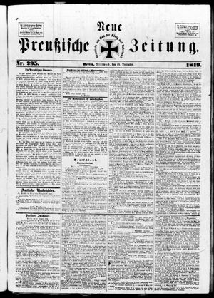 Neue preußische Zeitung vom 19.12.1849