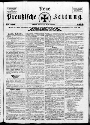 Neue preußische Zeitung vom 20.12.1849