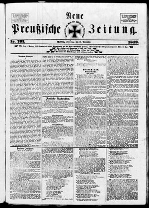Neue preußische Zeitung vom 21.12.1849
