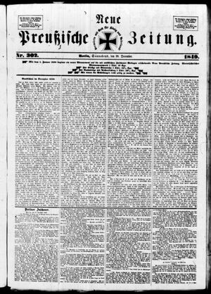 Neue preußische Zeitung vom 29.12.1849