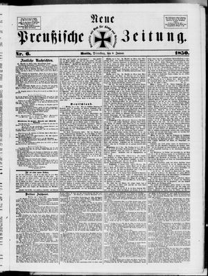 Neue preußische Zeitung vom 08.01.1850