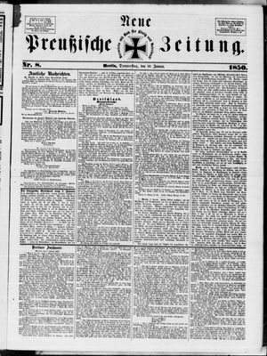 Neue preußische Zeitung vom 10.01.1850