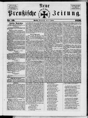 Neue preußische Zeitung vom 12.01.1850