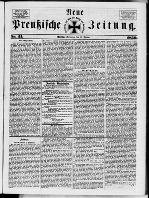 Neue preußische Zeitung vom 13.01.1850