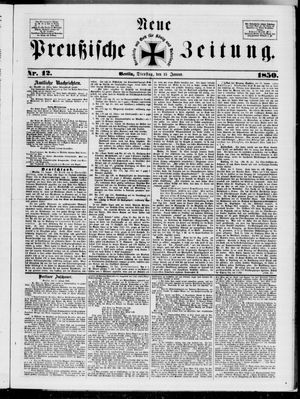 Neue preußische Zeitung vom 15.01.1850
