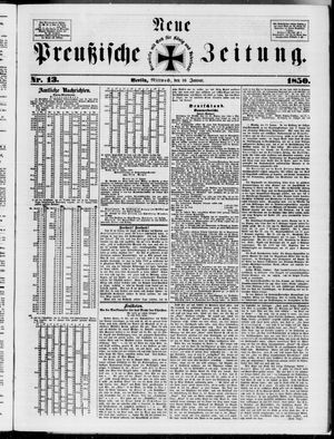 Neue preußische Zeitung vom 16.01.1850