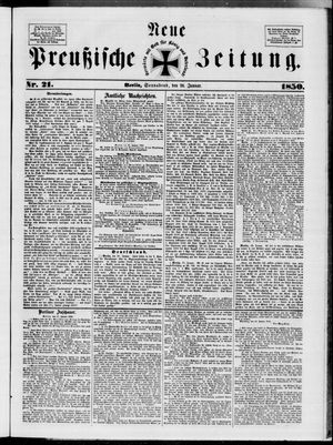Neue preußische Zeitung vom 26.01.1850