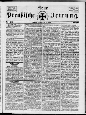 Neue preußische Zeitung vom 27.01.1850
