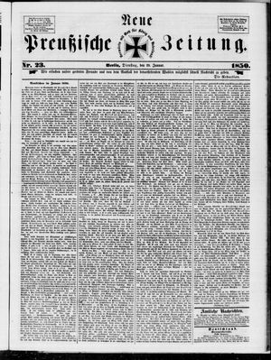 Neue preußische Zeitung vom 29.01.1850
