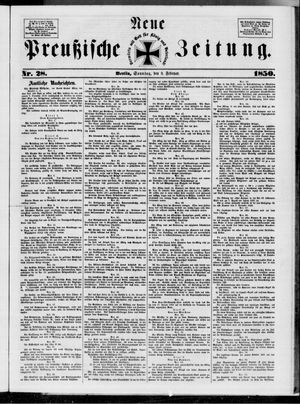 Neue preußische Zeitung vom 03.02.1850
