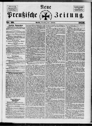 Neue preußische Zeitung on Feb 5, 1850