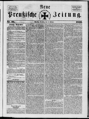 Neue preußische Zeitung vom 12.02.1850