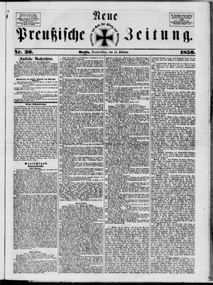 Neue preußische Zeitung vom 14.02.1850