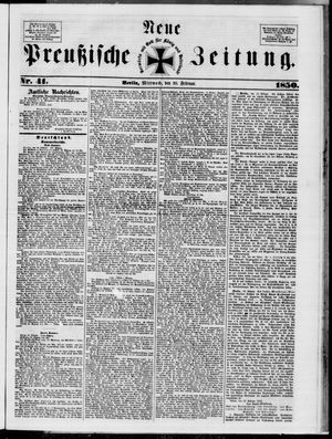 Neue preußische Zeitung vom 20.02.1850