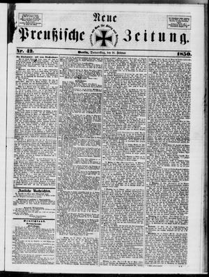 Neue preußische Zeitung vom 21.02.1850