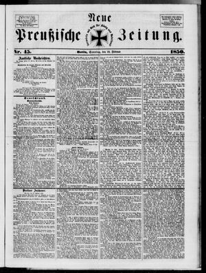 Neue preußische Zeitung on Feb 24, 1850