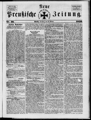 Neue preußische Zeitung vom 26.02.1850