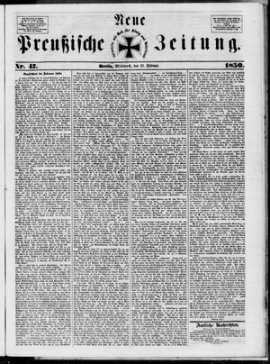 Neue preußische Zeitung vom 27.02.1850