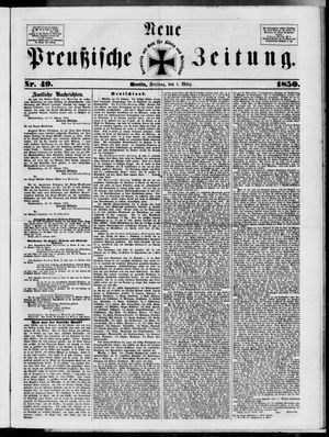 Neue preußische Zeitung vom 01.03.1850