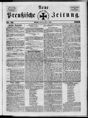 Neue preußische Zeitung vom 03.03.1850