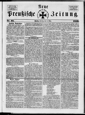 Neue preußische Zeitung vom 15.03.1850