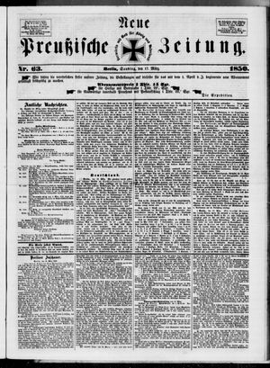 Neue preußische Zeitung vom 17.03.1850