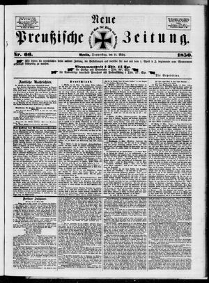 Neue preußische Zeitung vom 21.03.1850
