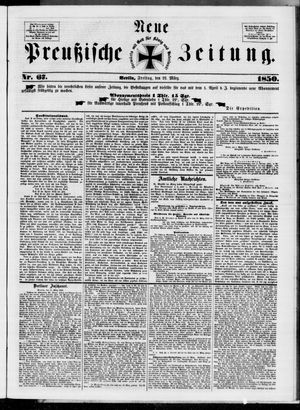 Neue preußische Zeitung vom 22.03.1850
