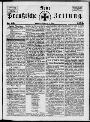 Neue preußische Zeitung vom 24.03.1850